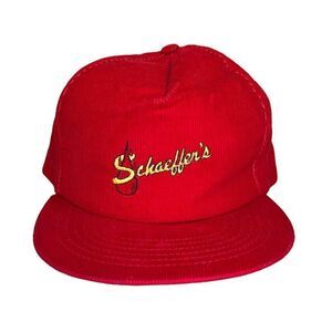 Vintage Schaeffers‎ Oil Corduroy Snap Back Hat